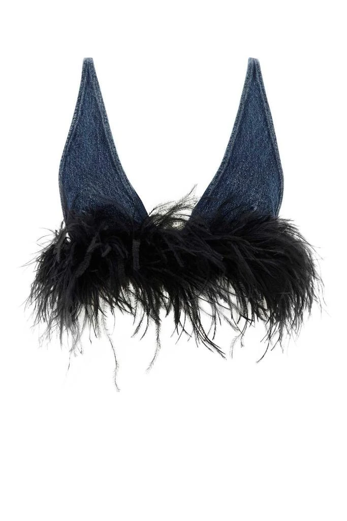 Miu Miu Miu Miu Denim Cropped Top 1