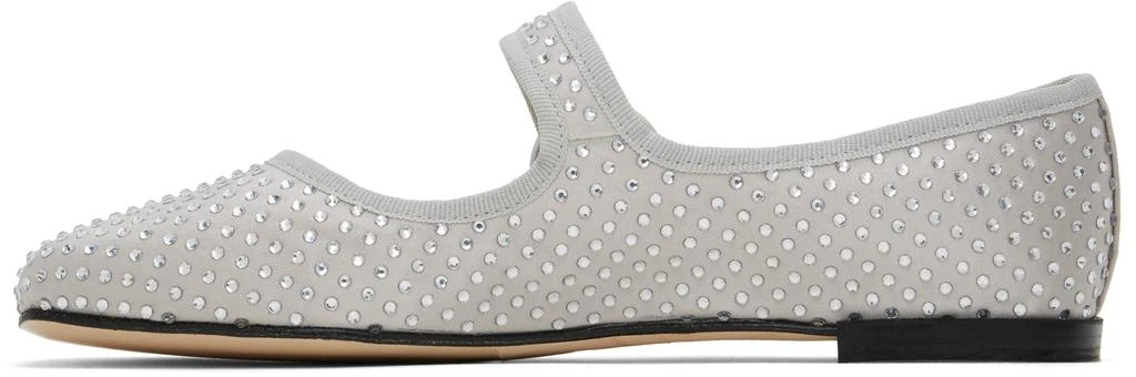 Repetto Gray Georgia Strass Mary Jane Ballerina Flats 3