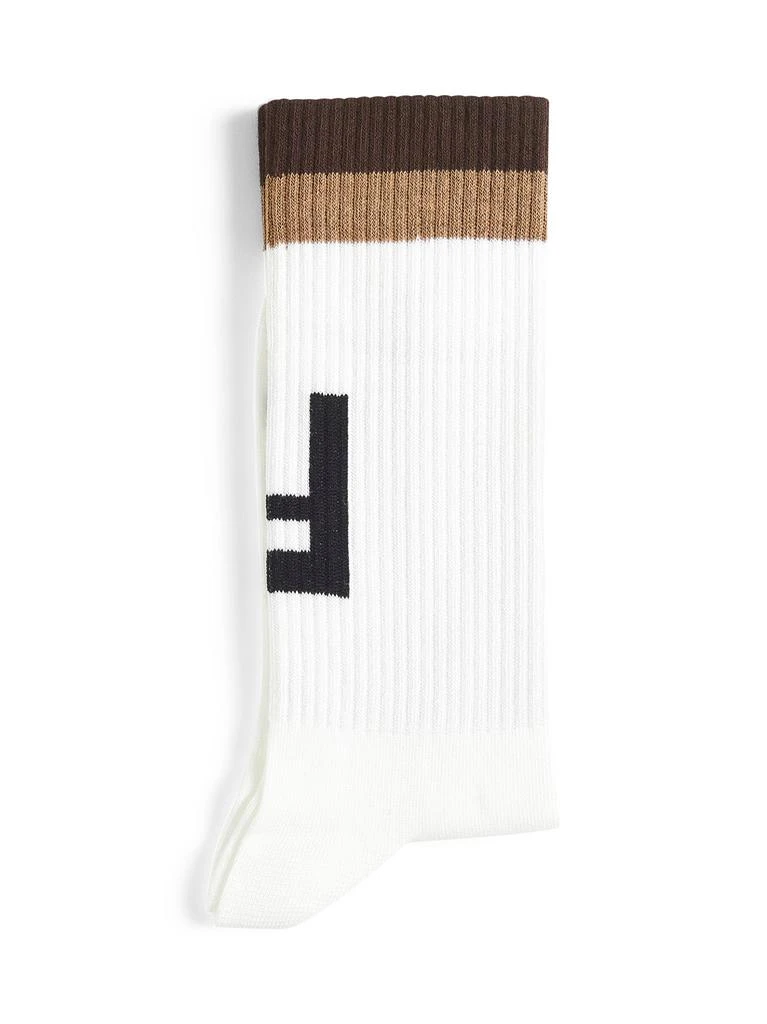 FENDI SILK FENDI SILK | White logo socks | Man | M 1
