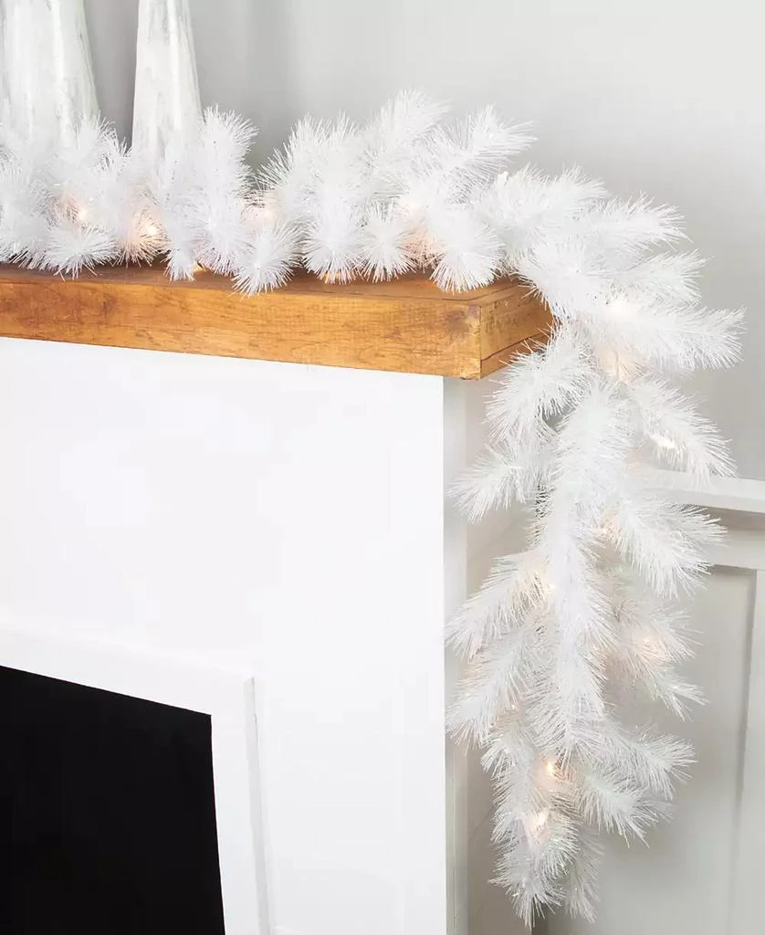 Northlight 9' x 14" Pre-Lit Alaskan Pine Artificial Christmas Garland Warm LED Lights 3