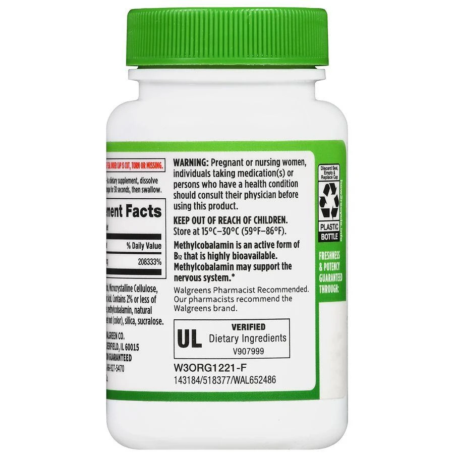 Walgreens Quick Dissolve Vitamin B12 5000 mcg Tablets (90 days) Natural Cherry 4