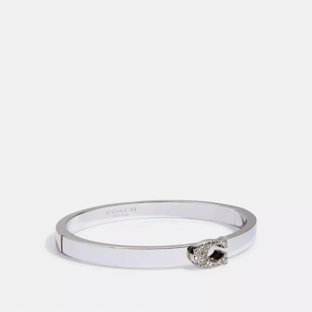 Coach Pave Signature Hinged Bangle 1