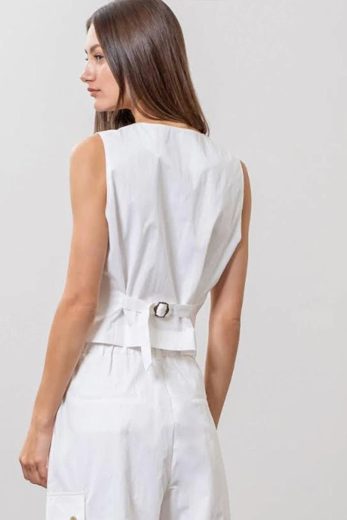 Moon River Moon River - Button Front Sleeveless Vest 3