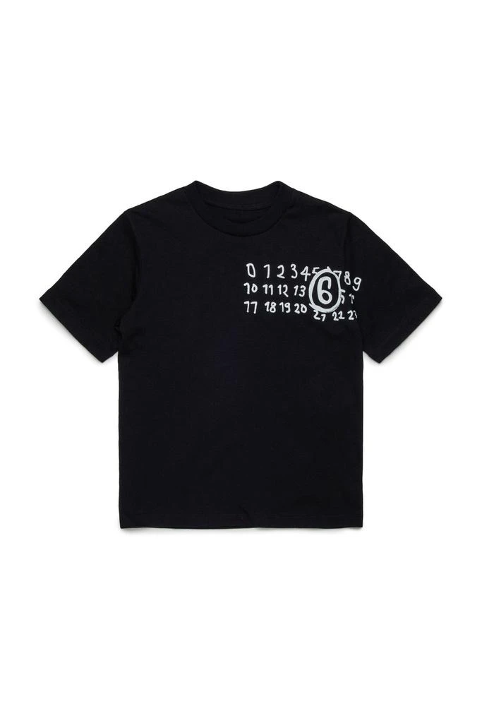 MM6 MM6 Maison Margiela Kids Numbers Printed Crewneck T-Shirt 1