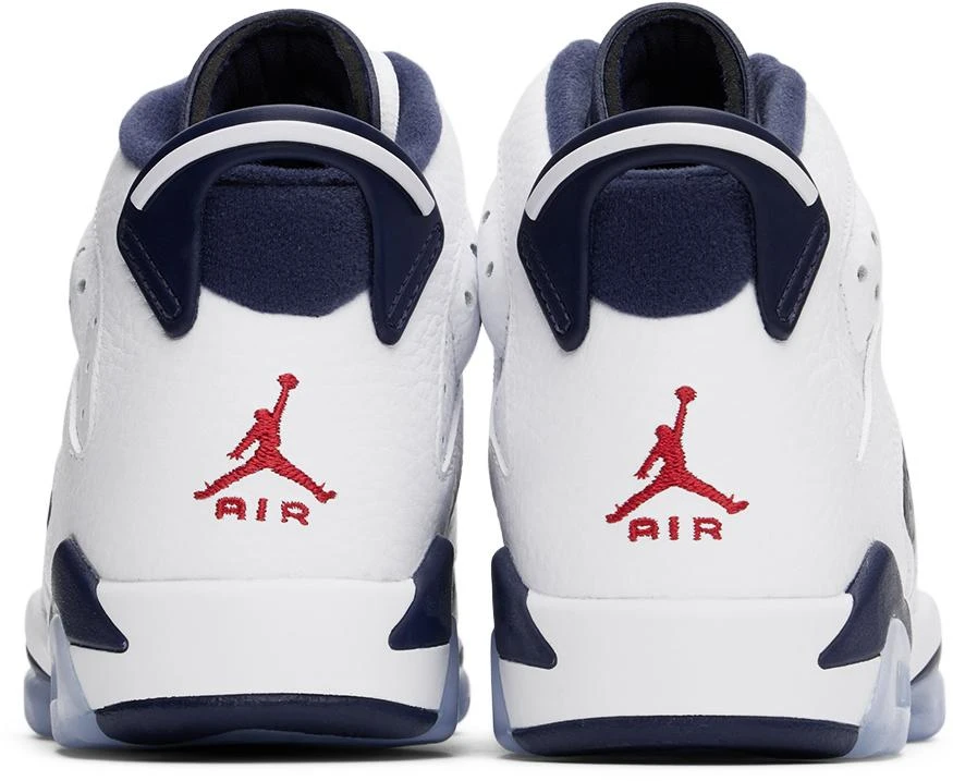 Nike Jordan Big Kids White & Navy Air Jordan 6 Retro Sneakers 2