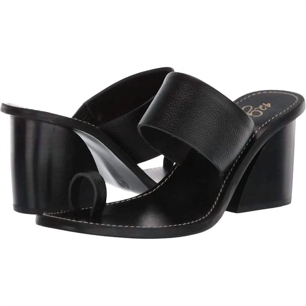 42 GOLD 42 Gold - Eedie Single Toe Wide Strap Leather Heels 5