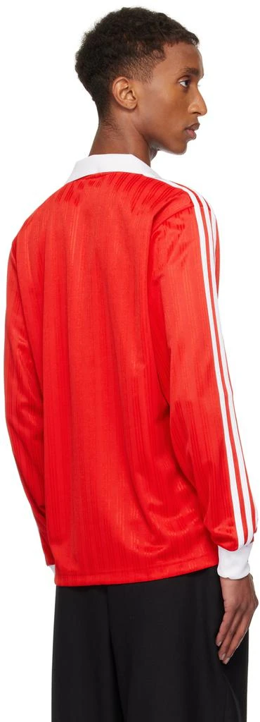 Adidas Red Adicolor Piqué Soccer Long Sleeve Polo 3