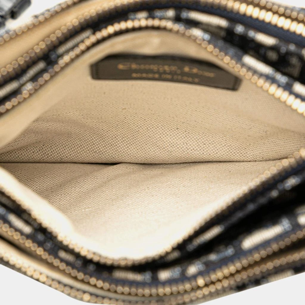 Dior Dior Blue Oblique Canvas Saddle Triple Zip Crossbody Bag 7