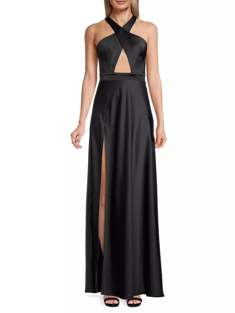 Katie May Asher Satin Cut-Out Gown
