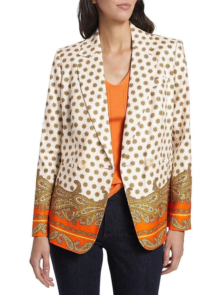 Tahari Karter Paisley Linen-Blend Blazer 3