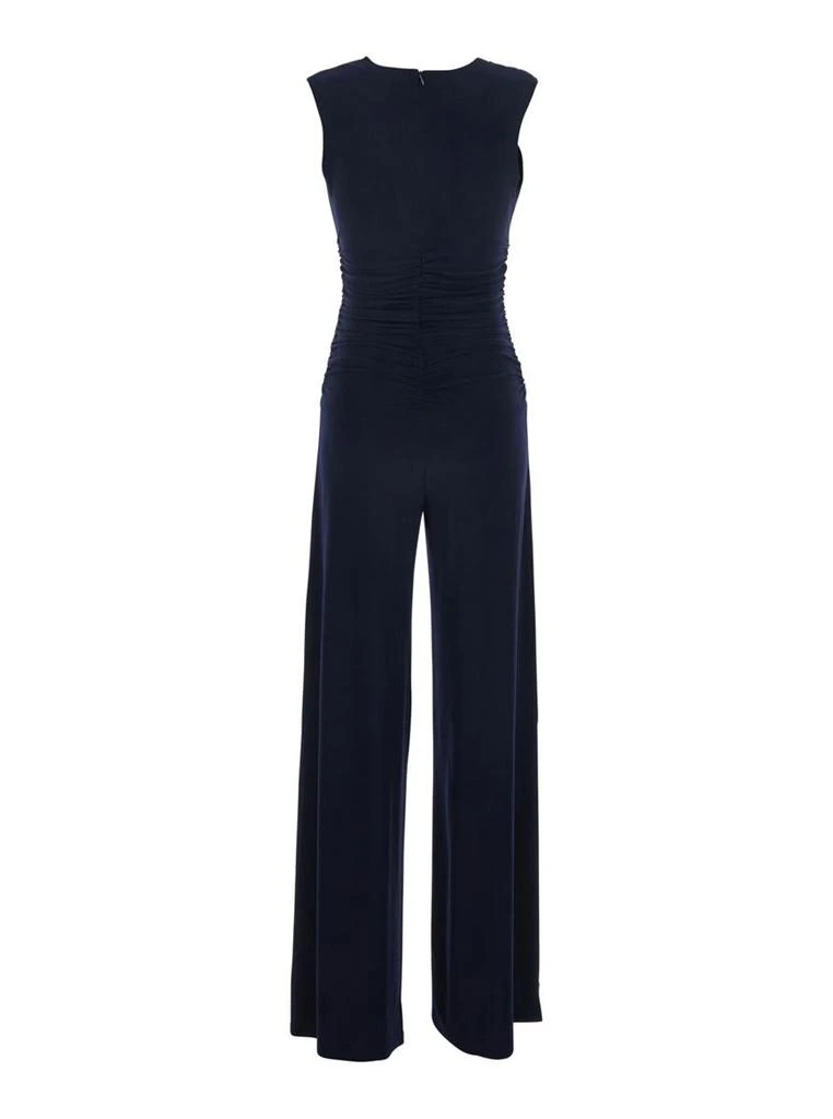 Norma Kamali Sleeveless V Neck Shirred Waist Jumpsuit 2