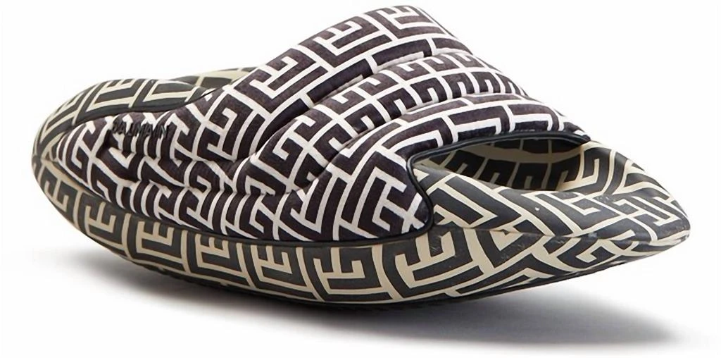 Balmain Balmain - Men
s Quilted Leather B-it Monogram Sandals 1