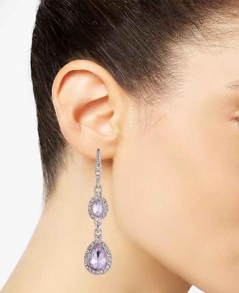 Givenchy Pavé & Stone Halo Double Drop Earrings