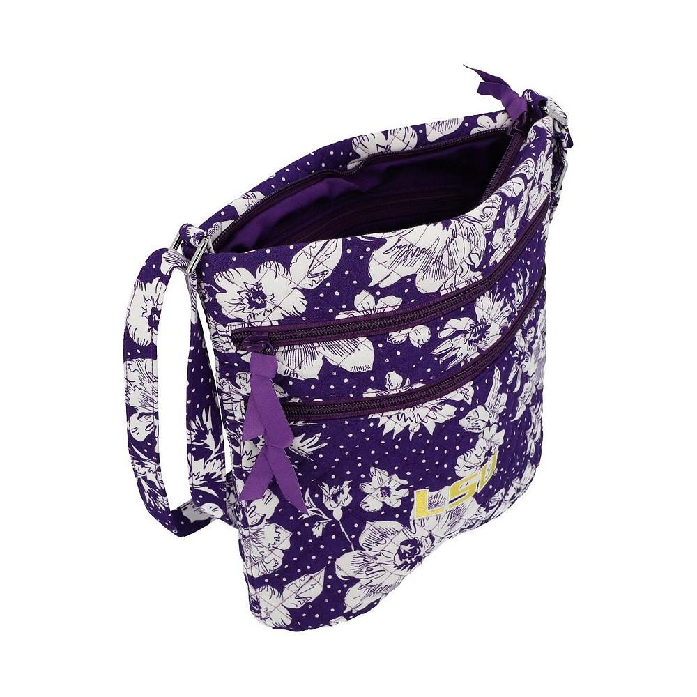 Vera Bradley Women's LSU Tigers Rain Garden Triple-Zip Hipster Crossbody Bag