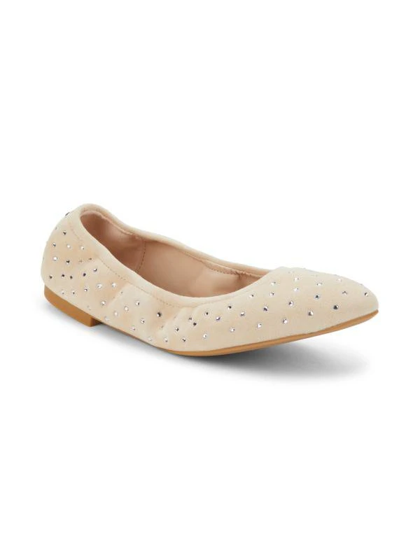 Stuart Weitzman Bling Embellished Suede Ballet Flats 2