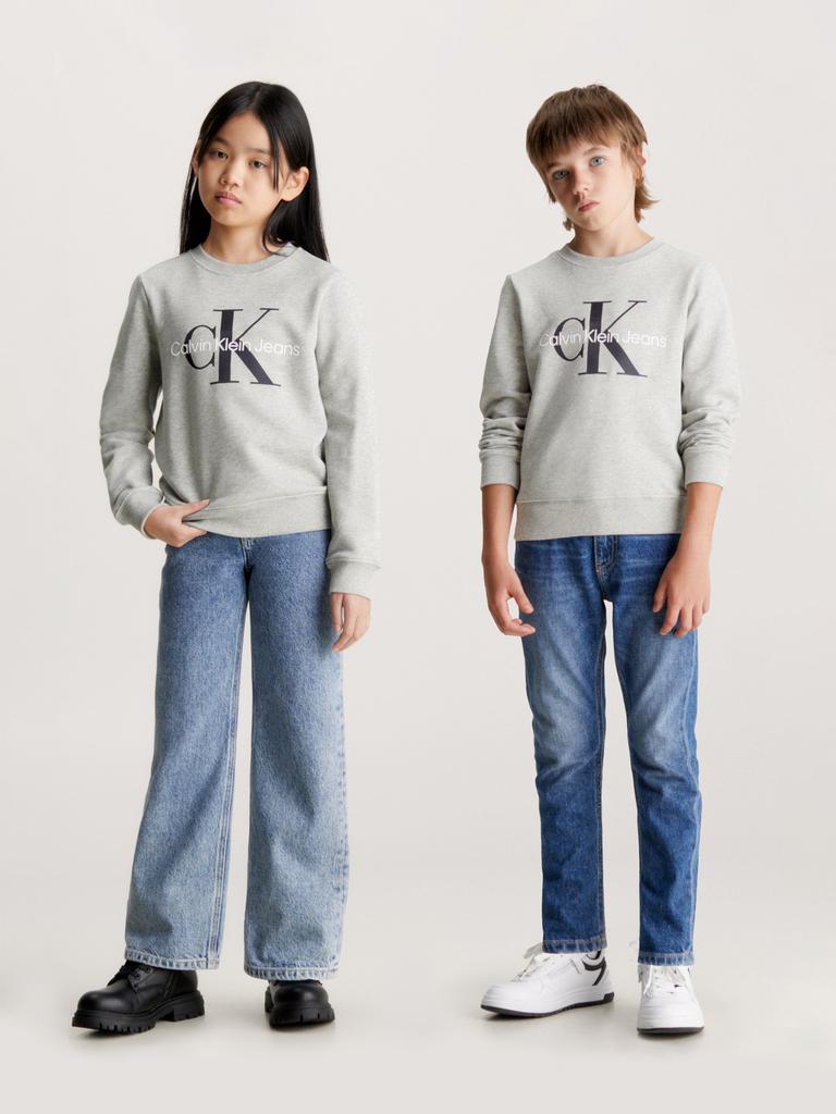Calvin Klein Calvin Klein Kids Monogram Logo Sweasthirt in Grey
