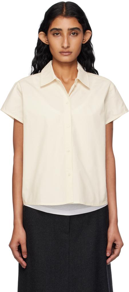 Tシャツ・カットソー A.P.C. FW25 White poplin Ondine shirt (COEVDF12626 AAB) A.P.C. FW25 White poplin Ondine shirt (COEVDF12626 AAB