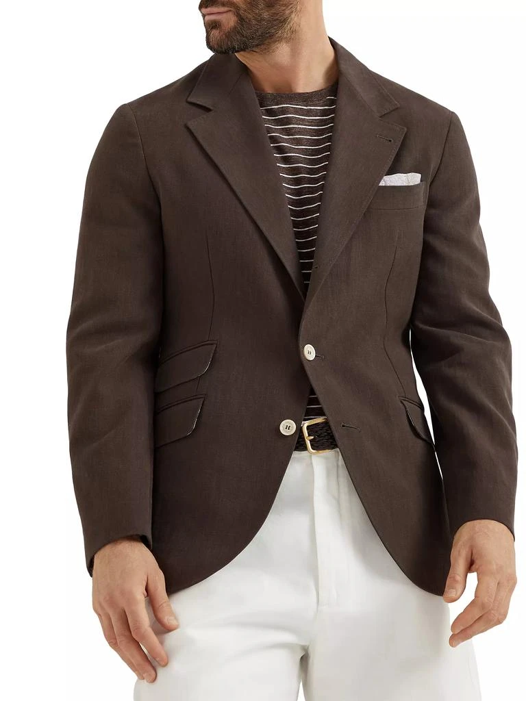 Brunello Cucinelli Twisted Linen Deconstructed Cavallo Blazer 1