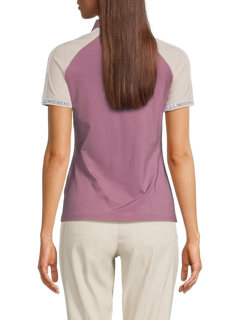 J. Lindeberg Priya Logo Raglan Sleeve Polo Shirt 2