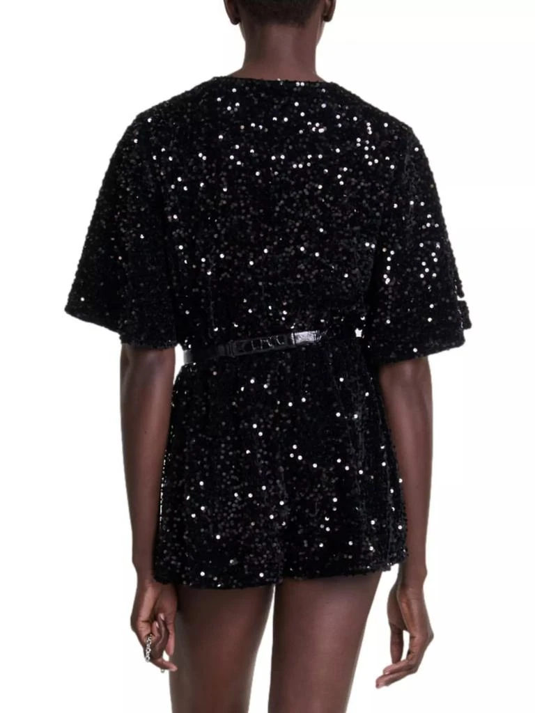 Maje Sequined Velvet Playsuit 4