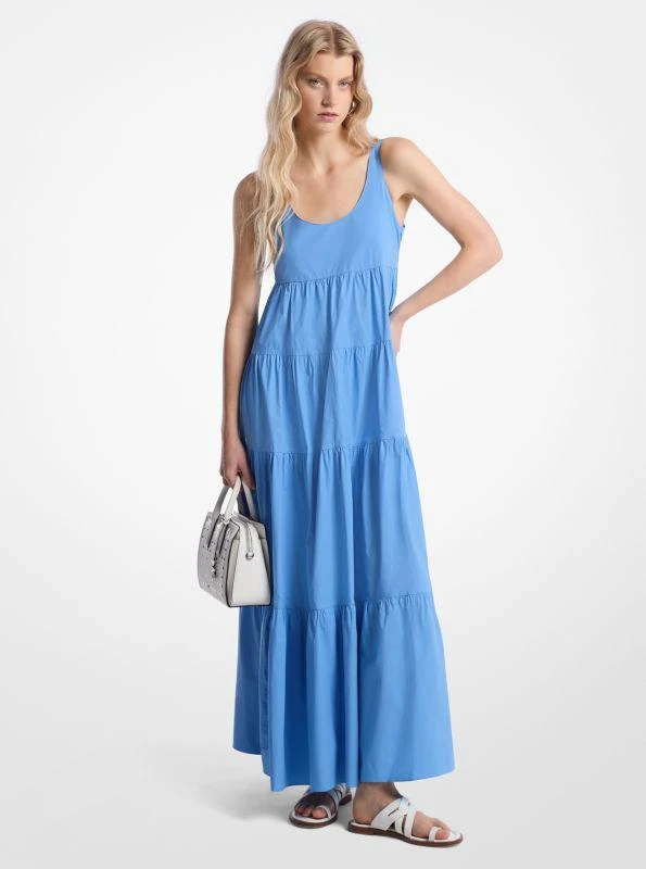 Shop Stretch Cotton Tiered Dress on Sale at BeyondStyle – Get 75