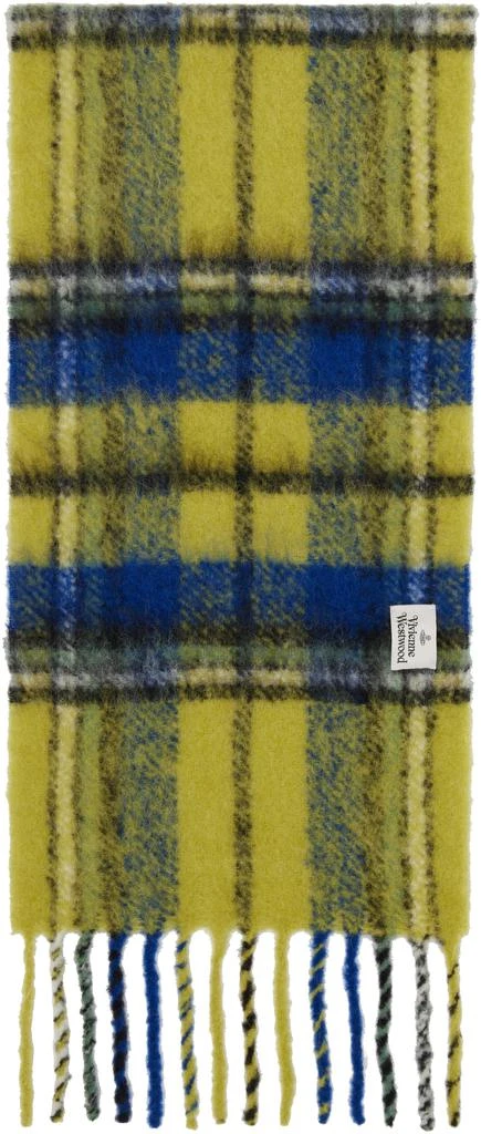 Vivienne Westwood Yellow 
Blue Alpaca Scarf 2