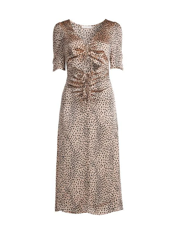 Lush Leopard-Print Cutout Midi Dress 3