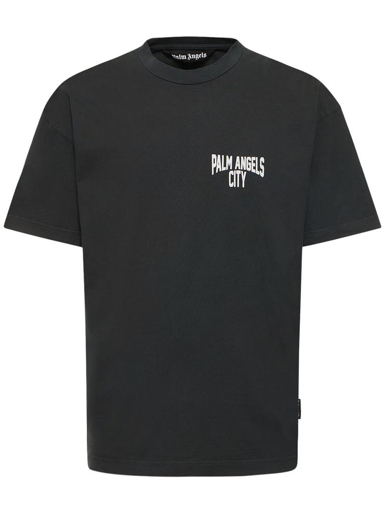 PALM ANGELS Pa City Logo Cotton T-shirt