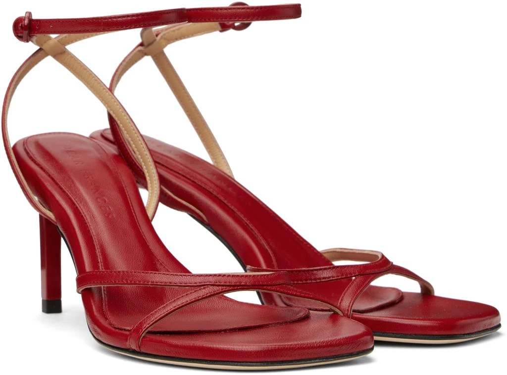 Dear Frances Red Criss Leather Heeled Sandals 4