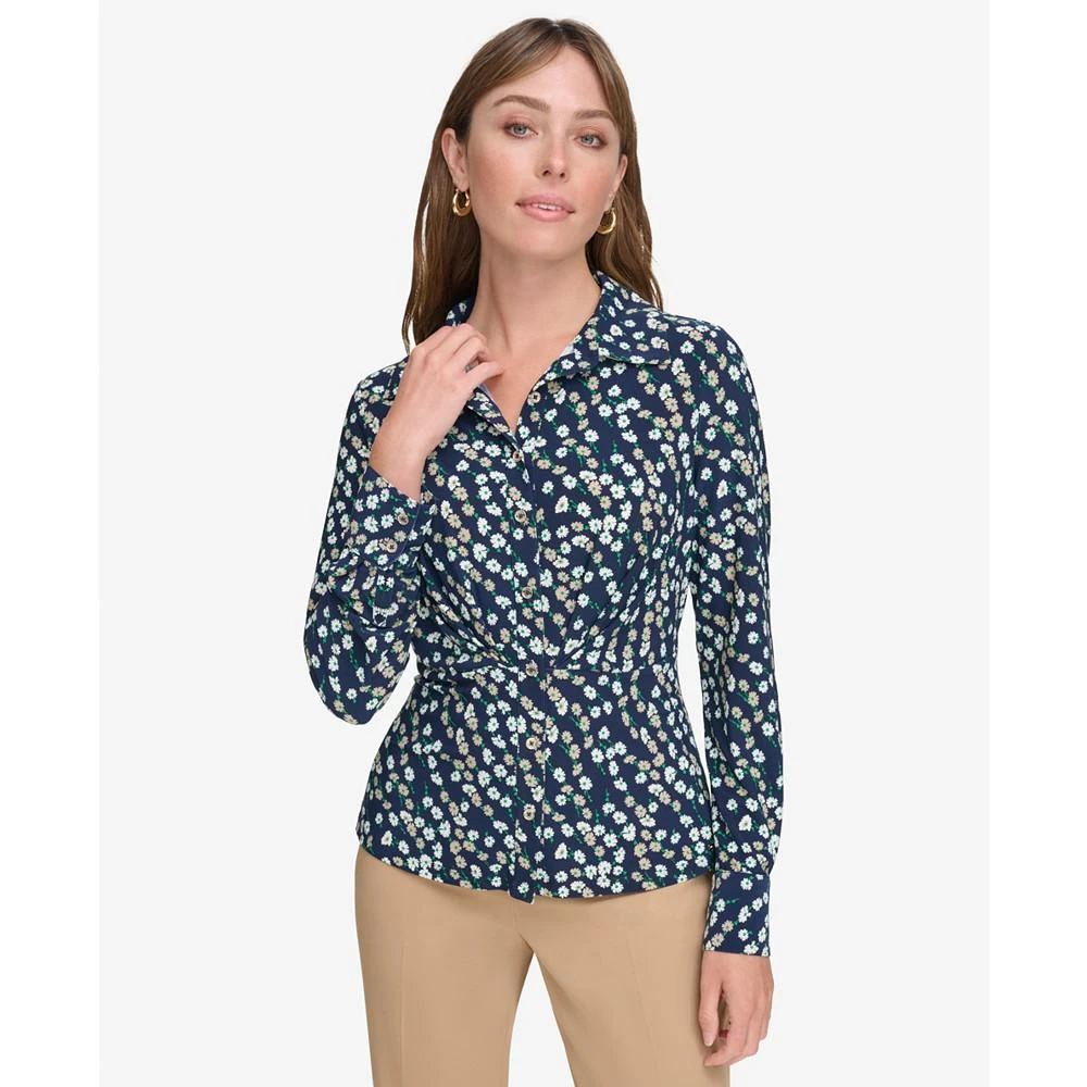 Tommy Hilfiger Women's Printed Button-Front Blouse 1