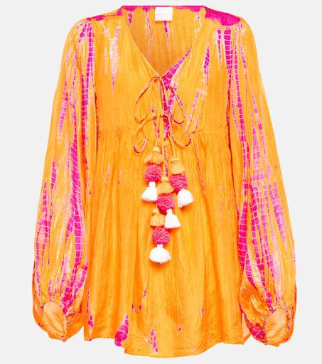 ANNA KOSTUROVA Tie-dyed silk blouse