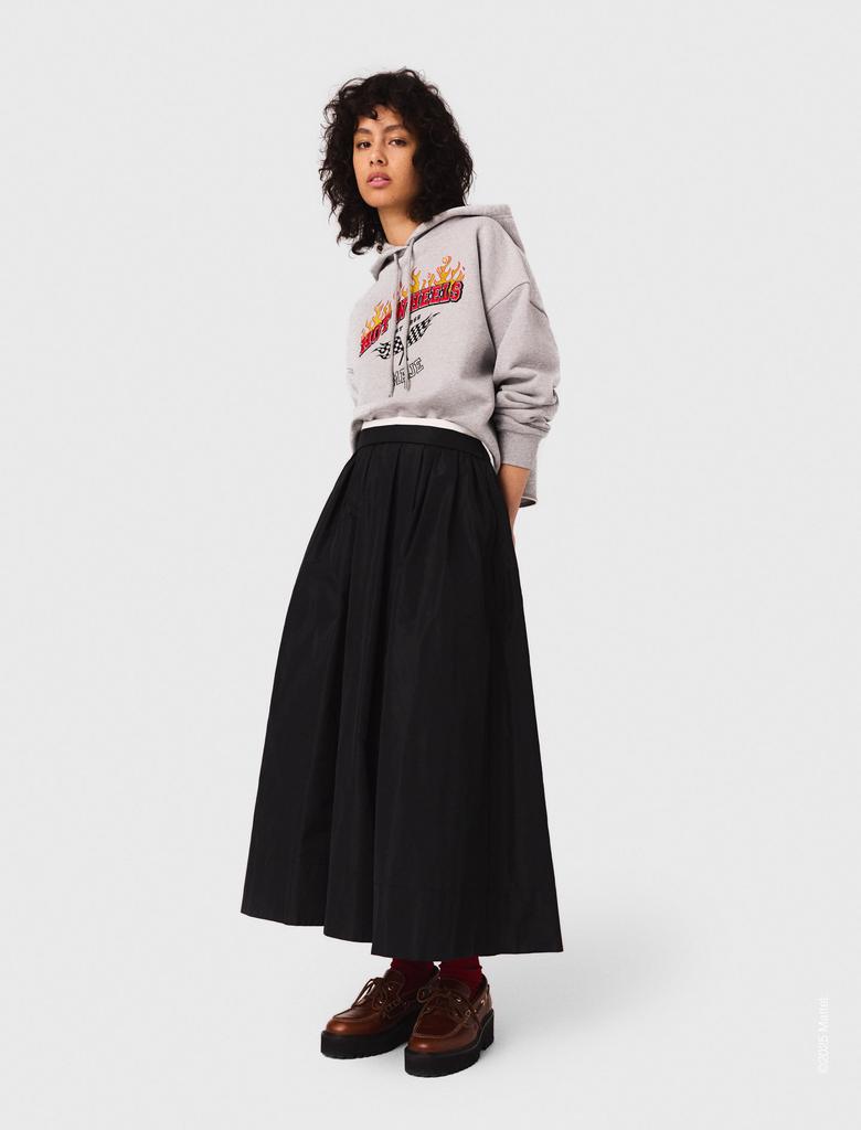 Maje Maje Woman's cotton Embroidered logo crop sweatshirt for Fall/Winter