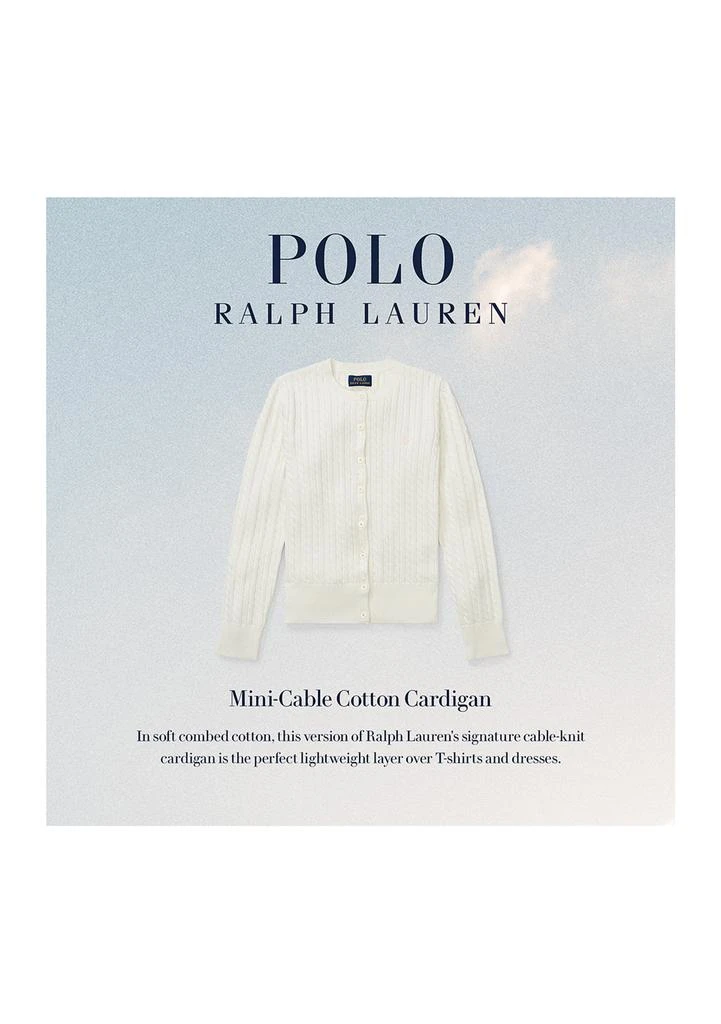 Ralph Lauren Girls 7-16 Mini-Cable Cotton Cardigan 3