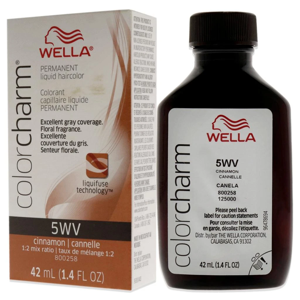 Wella Color Charm Permanent Liquid Haircolor - 5WV Cinnamon by  for Unisex - 1.4 oz Hair Color 1