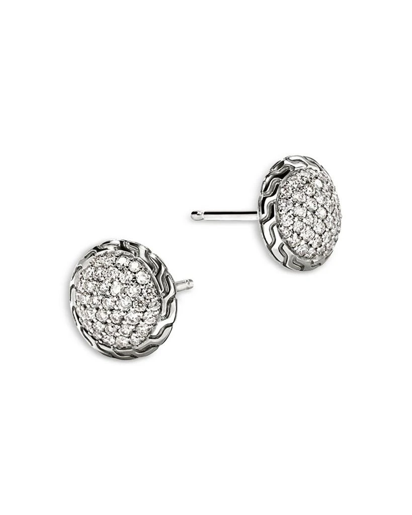 JOHN HARDY Sterling Silver JH Essentials Diamond Pavé Stud Earrings, 0.55 ct. t.w. 3