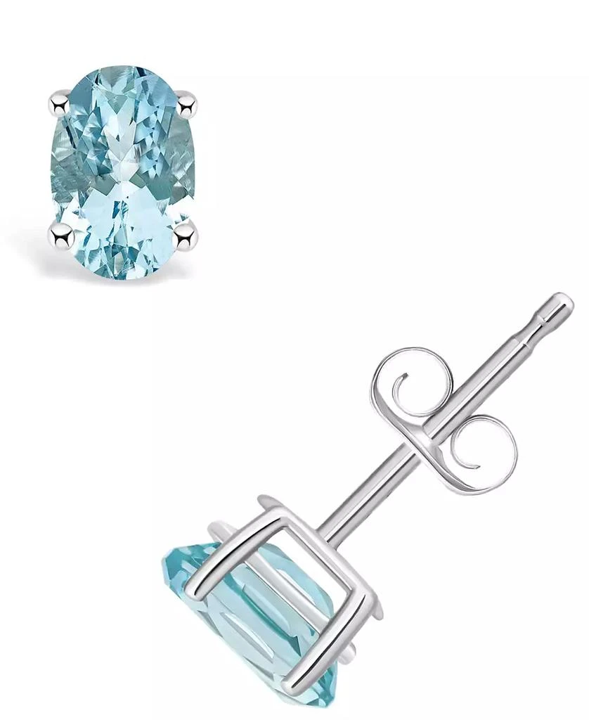 Macy
s Aquamarine (3/4 ct. t.w.) Stud Earrings in 14K Yellow Gold or 14K White Gold