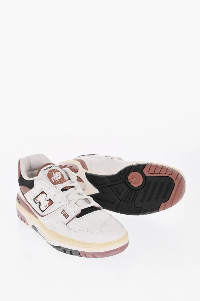 New Balance Leather Perforated 550 Low-Top Sneakers With Logo 1
