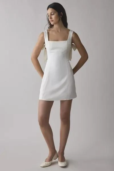 Urban Outfitters UO Bri Double Bow Satin Mini Dress 1