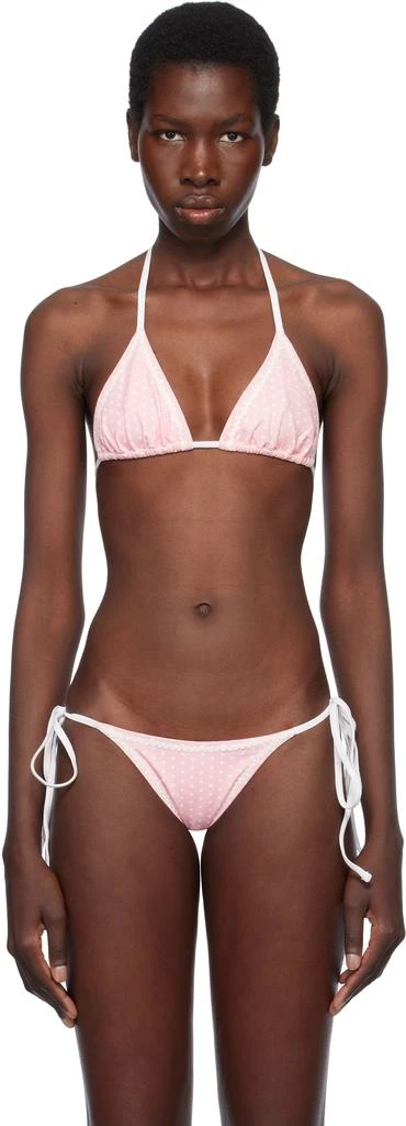 Frankies Bikinis Pink Nick Skimpy Triangle Bikini Top 1