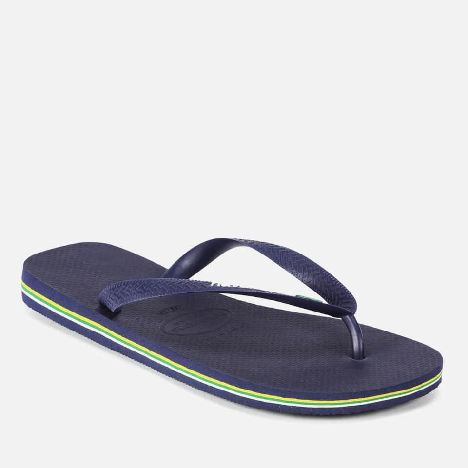 Havaianas HAVAIANAS MEN'S BRASIL LOGO FLIP FLOPS - NAVY BLUE 2