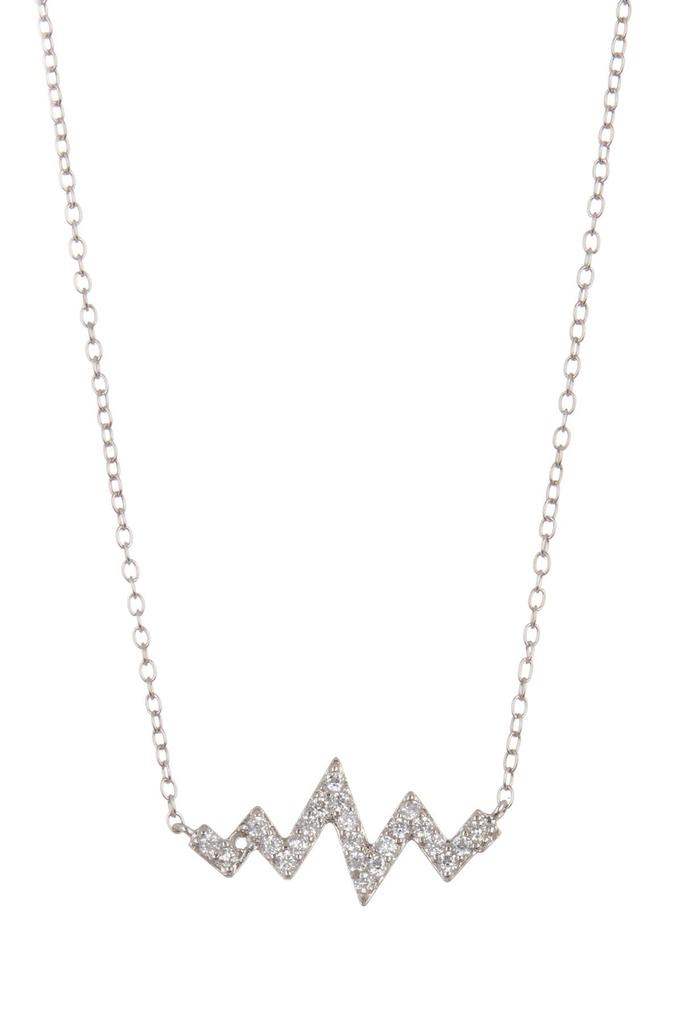 Adornia Swarovski Crystal Heartbeat Pendant Necklace