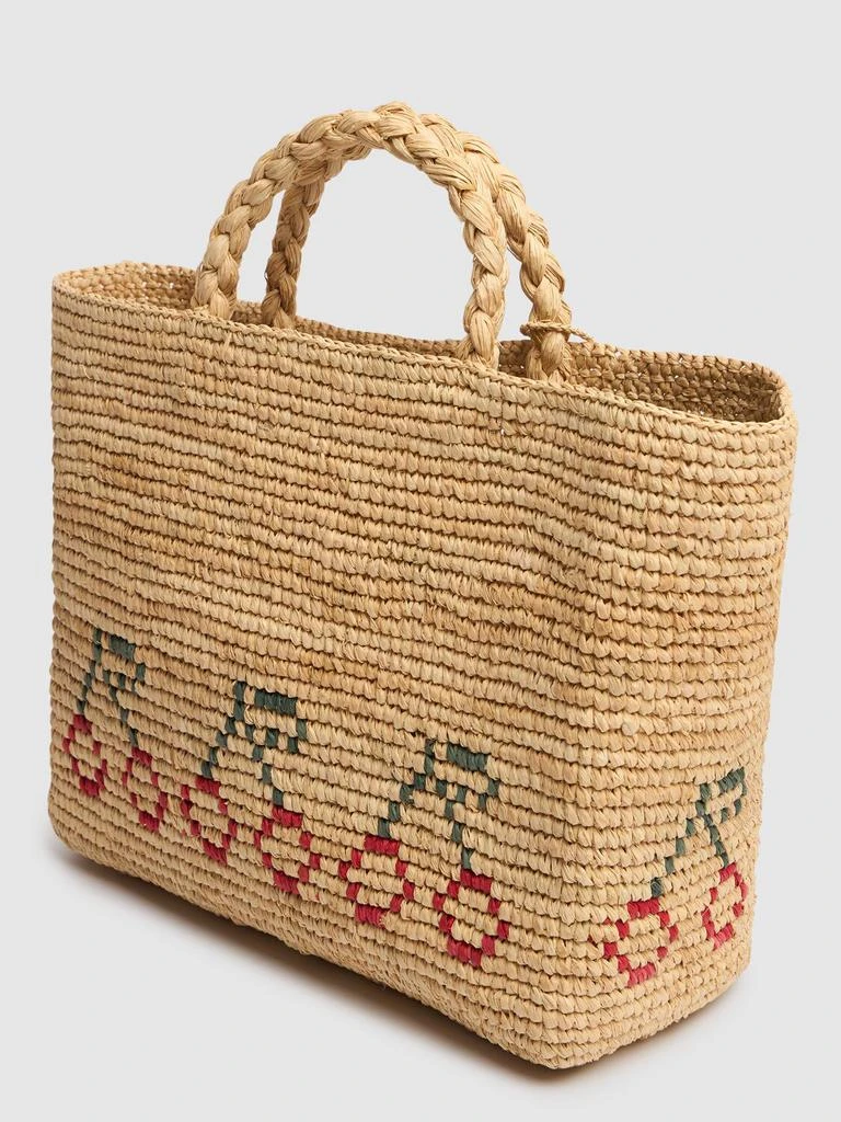 BONPOINT Cherry Raffia Tote Bag 3