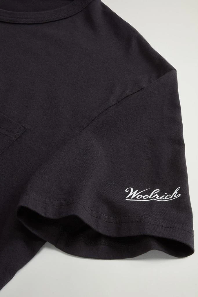 Woolrich Pure Cotton T-Shirt with Pocket - Men - Black 7