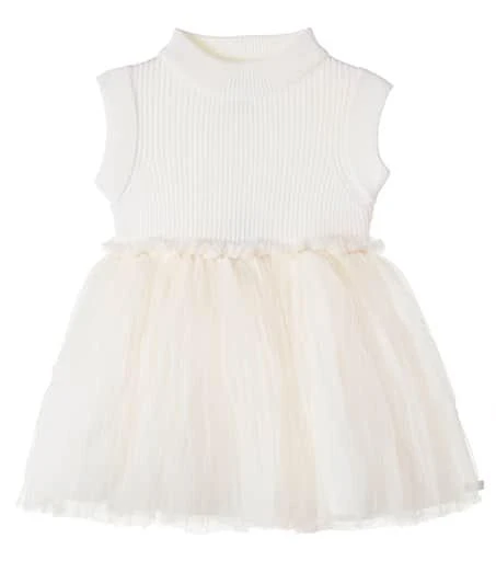 Donsje Baby Xewa paneled tulle dress