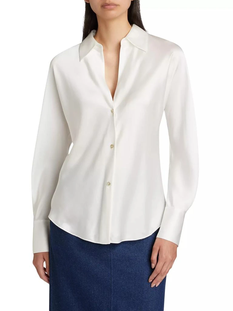 Vince Silk Long-Sleeve Blouse 3
