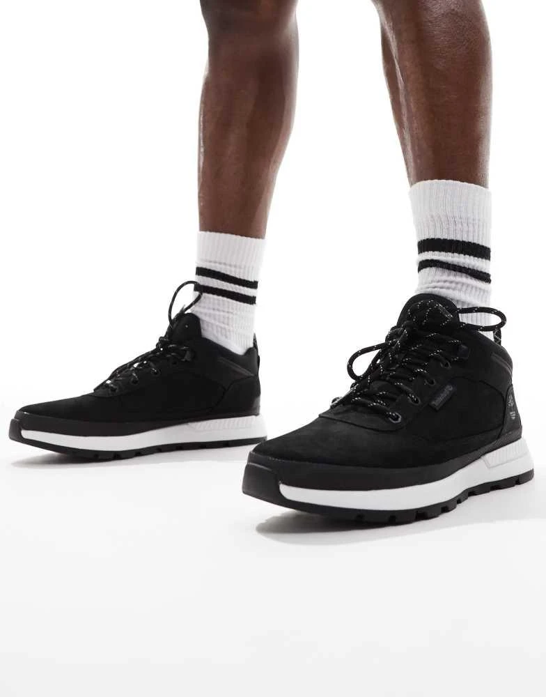 Timberland Timberland field trekker low trainer boots in black leather 1