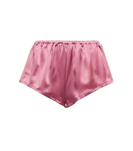 Asceno Venice silk satin pajama shorts 1