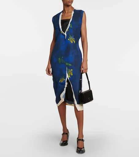 chinese dress ladies Prada: Women's Stretch Natté Dress (Black) main image 0