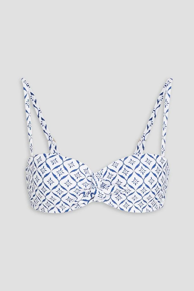 Heidi Klein Capri printed underwired bandeau bikini top 1
