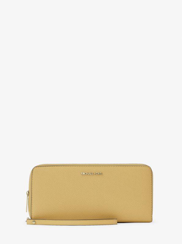 Michael Kors Jet Set Travel Large Pebbled Leather Wristlet